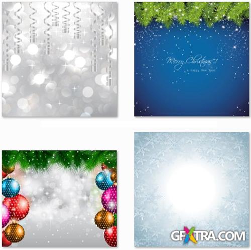 Winter and New Year's Backgrounds - Vector Collection