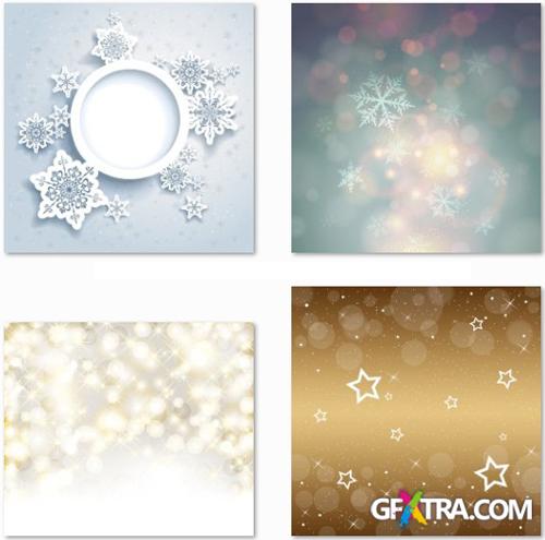 Winter and New Year's Backgrounds - Vector Collection