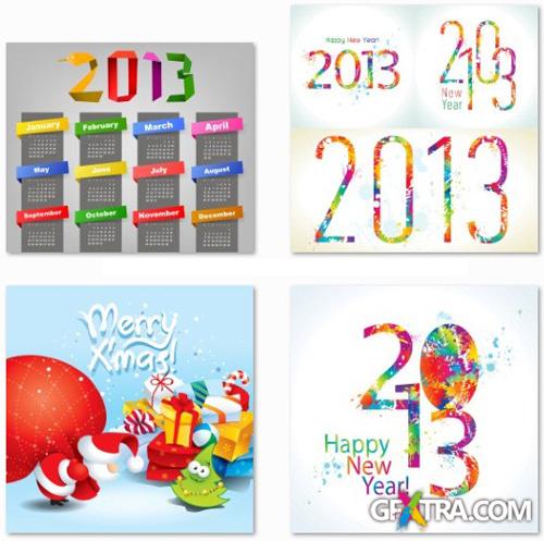 New Years Collection #12 - 25 EPS Vector Stock