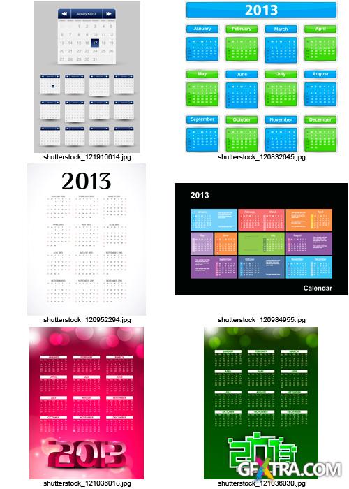 Amazing SS - Calendar Grid 2013 (Part 7), 25xEPS