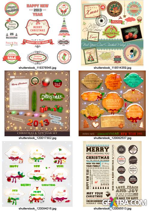 Amazing SS - Christmas Labels & Design Elements 3, 25xEPS