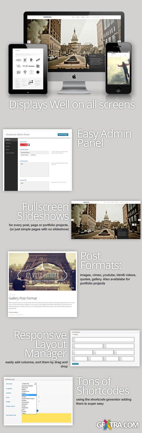 ThemeForest - Immersion - Responsive Fullscreen WP Theme