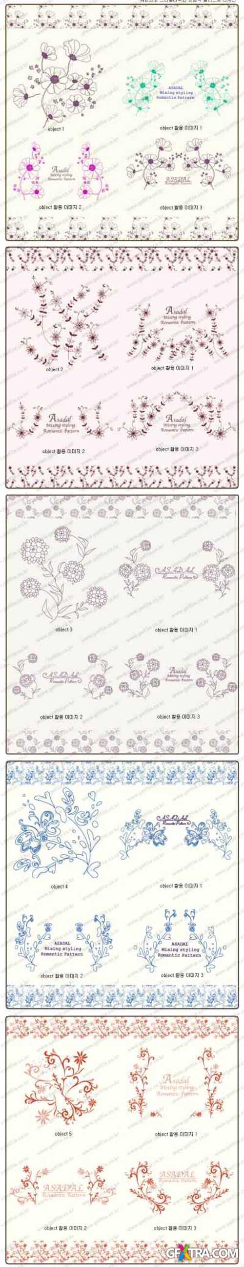 Floral Vector Ornament - Asadal