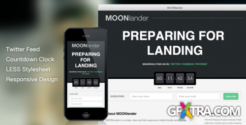 ThemeForest - MOONlander - Responsive Countdown Landing Page