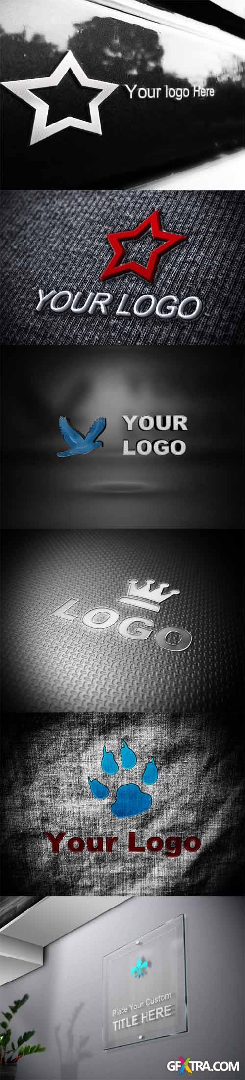 6 Logo Mock-ups PSD