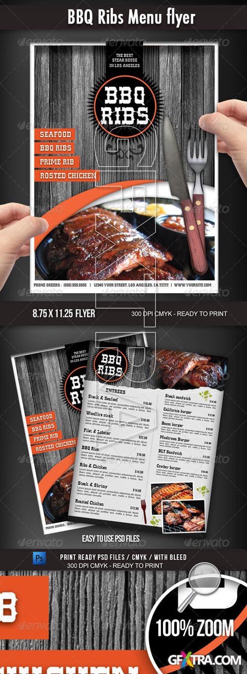 GraphicRiver - BBQ Restaurant Menu flyer