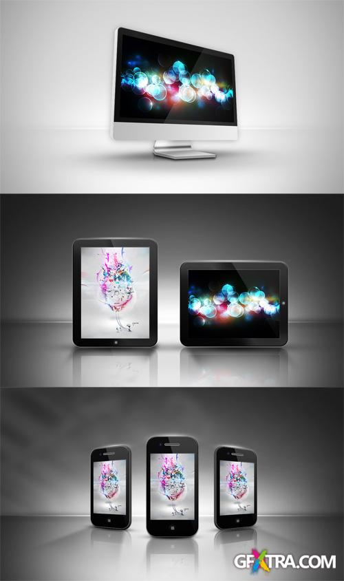 Iphone, Ipad and PC Mock-ups