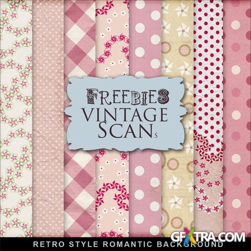 Textures - Retro Style Romantic Backgrounds - Pink Color Style