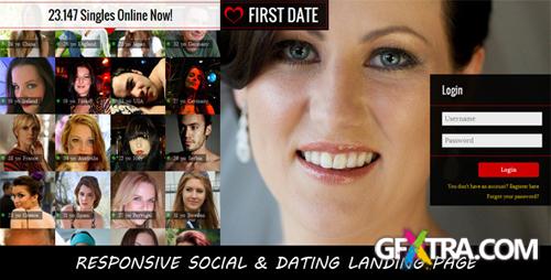 ThemeForest - FIRST DATE-Responsive Social & Dating Landing Page