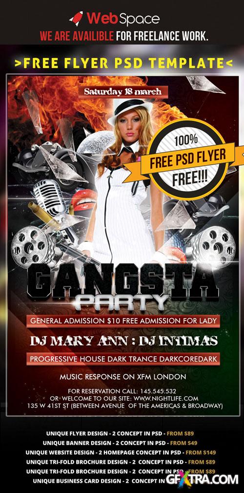 Gangsta Party Flyer/Poster PSD Template