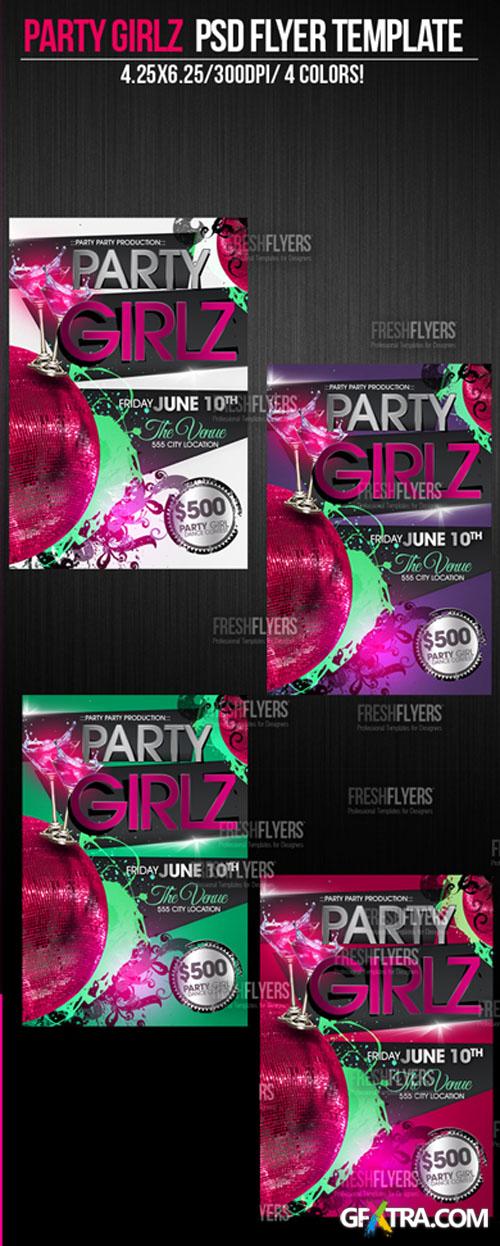 Party Girlz Flyer/Poster PSD Template