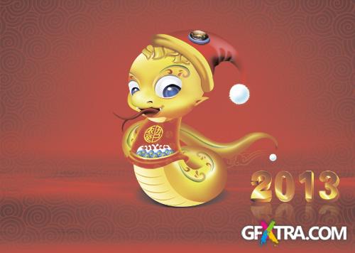 PSD Source - New Year 2013 Snake (33012)