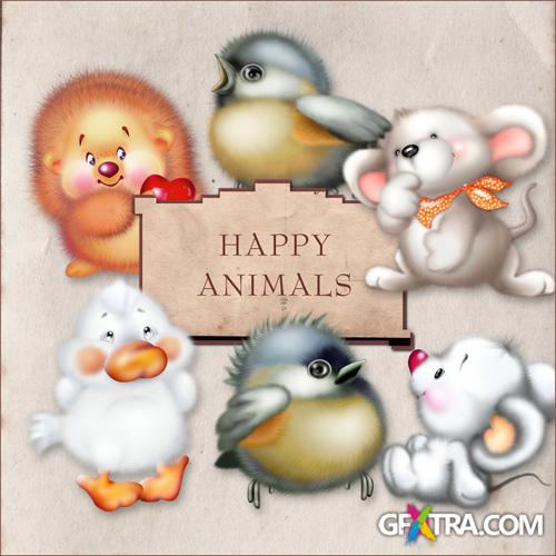 Scrap-kit - Happy Animals