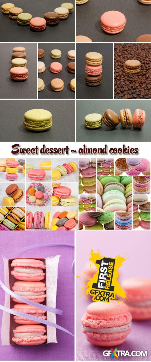 Stock Photo: Sweet dessert - almond cookies