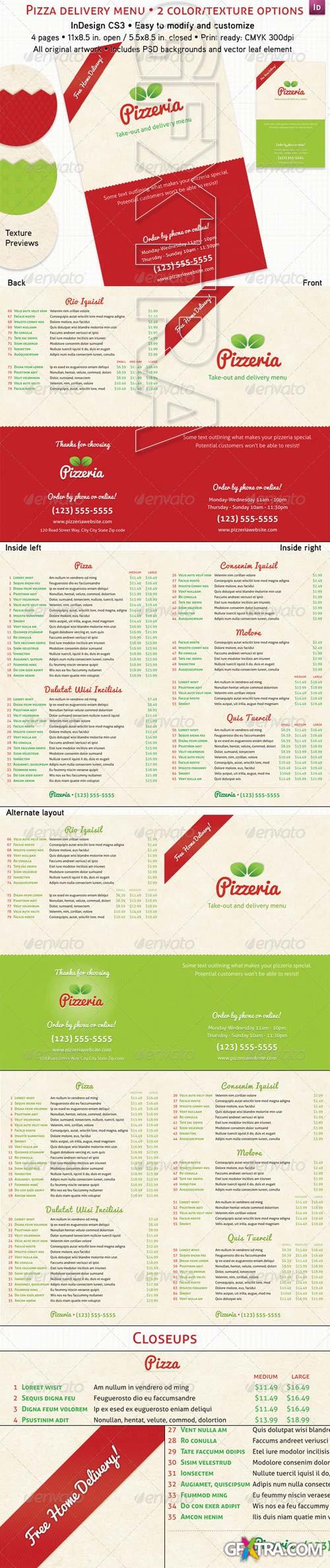 GraphicRiver - 4 Page Pizzeria Menu