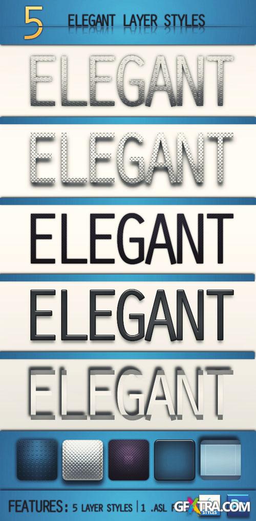 5 Elegant Layer Photoshop Styles REUPLOAD