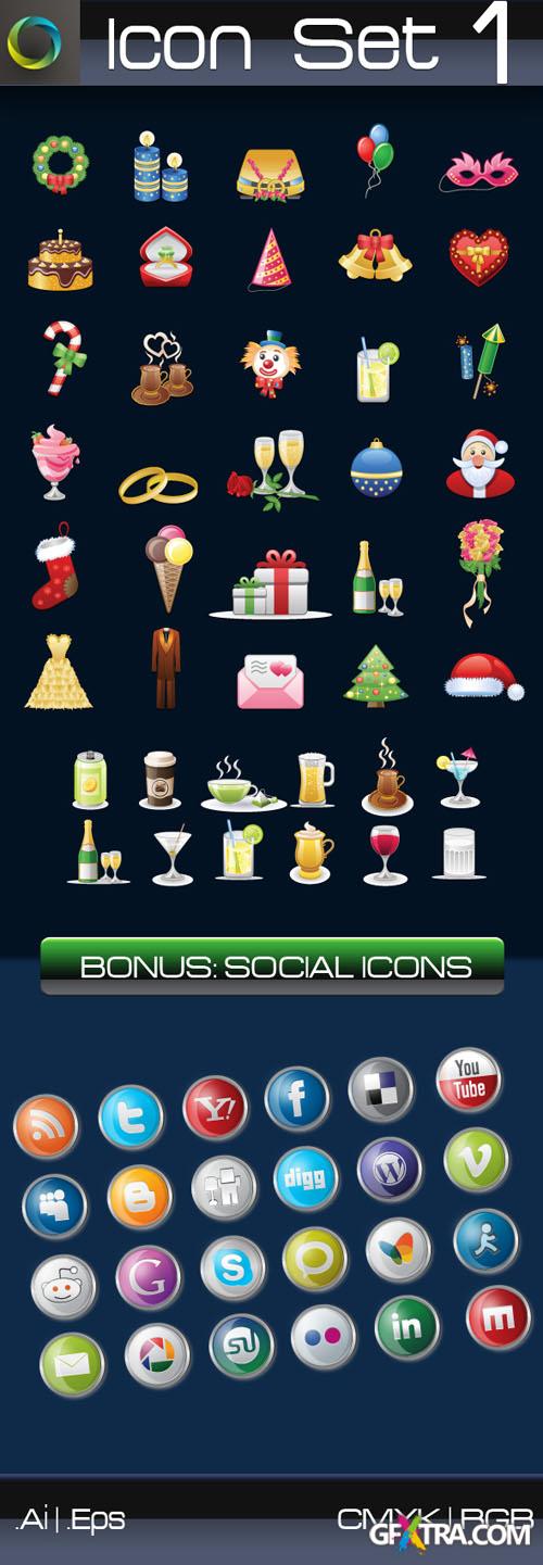 Icon Vectors + Bonus Pack #1