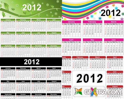 2012 Calendar Vector Template