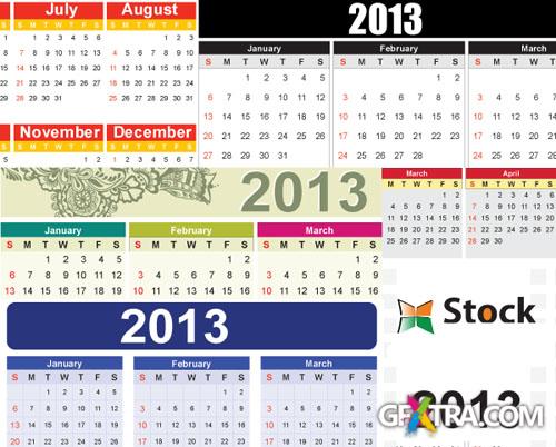 2013 Calendar Vector Template