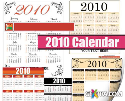 2010 Vector Calendar Template