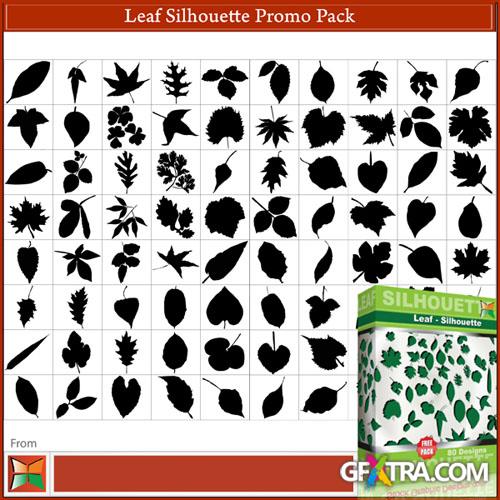 80 Leaf Silhouettes Vector & Brushes Pack