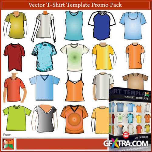 20 Apparel T-shirt Templates Vector Pack