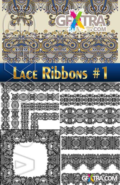 Lace ribbons #1 - Stock Vector