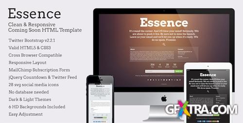 ThemeForest - Essence - Bootstrap Coming Soon Template