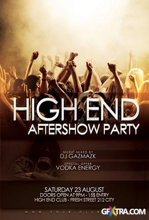 High End Aftershow Party Flyer/Poster PSD Template