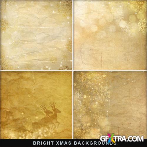 Textures - Bright Gold Christmas Backgrounds