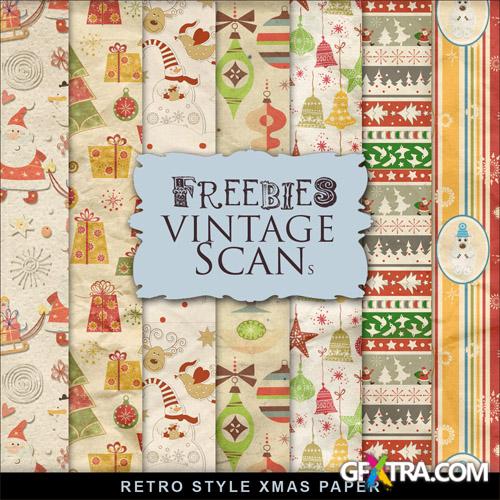 Textures - Retro Style Xmas Paper 2