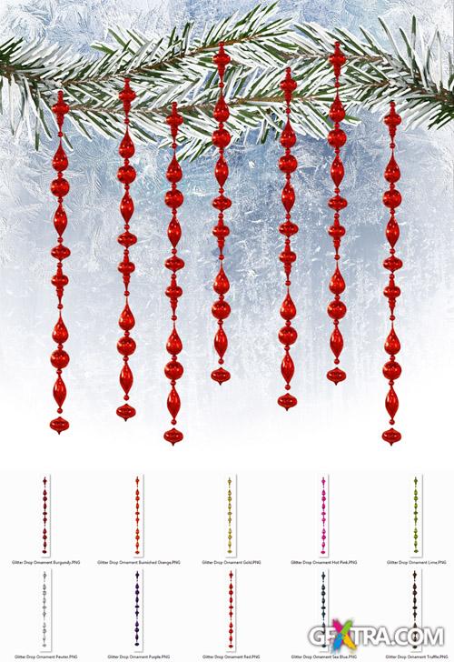 Christmas ornaments - Glitter Drop Ornament