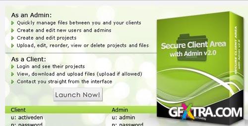 ActiveDen - Secure Client Area with Admin Panel v2.0 Template