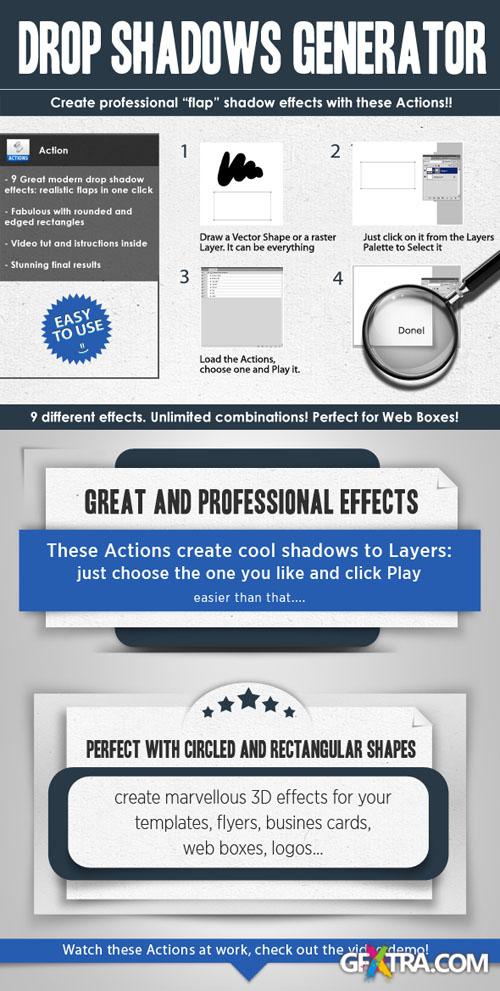 Drop Shadows Generator Photoshop Actions