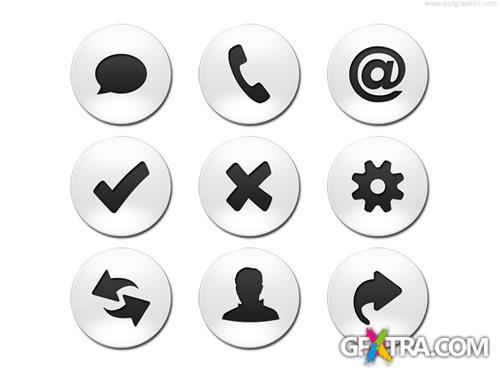 Business web buttons PSD template