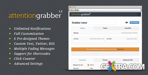 CodeCanyon - AttentionGrabber v1.5: Wordpress Notification Bar