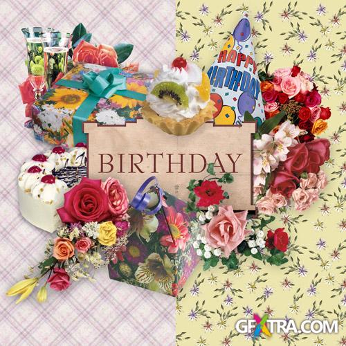 Scrap-set - Birthday