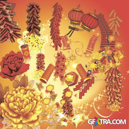 PSD Source - China New Year Atributes Illustrations