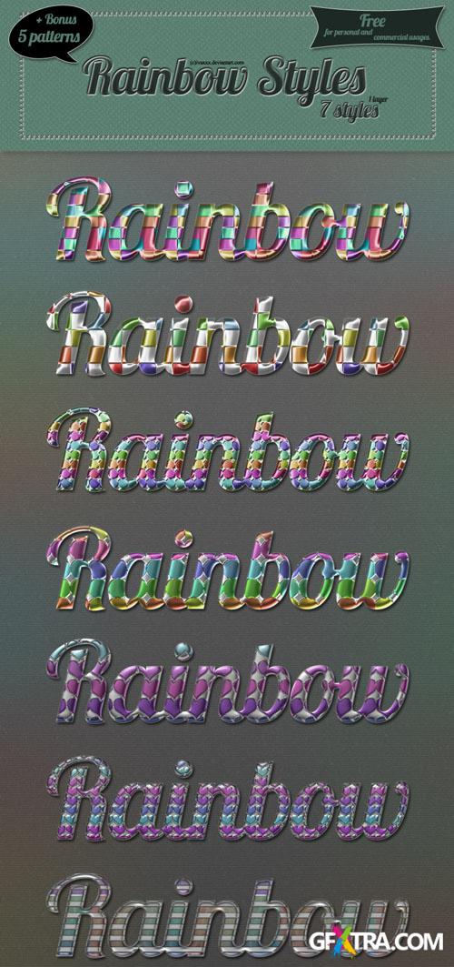 Rainbow Photoshop Styles