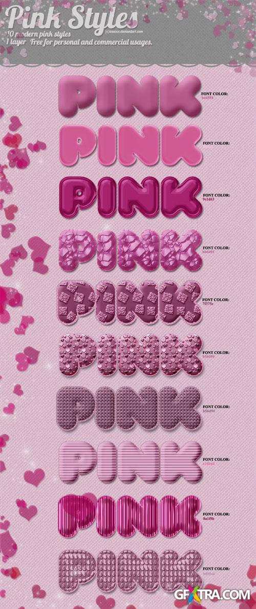 Pink Photoshop Styles