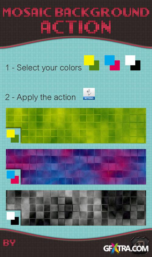 Mosaic Background Photoshop Actions