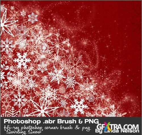 Snow Corner Photoshop Brushes #2