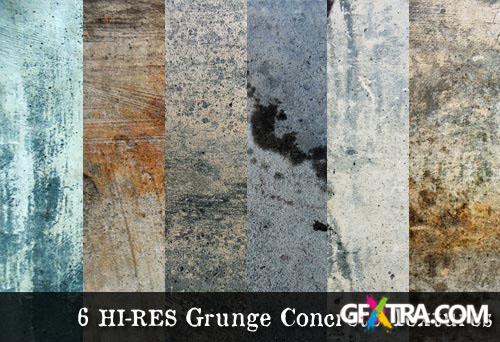 6 Hi-res Grunge Concrete Textures