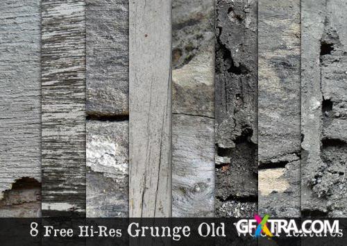 8 Hi-Res Grunge Old Wood Textures