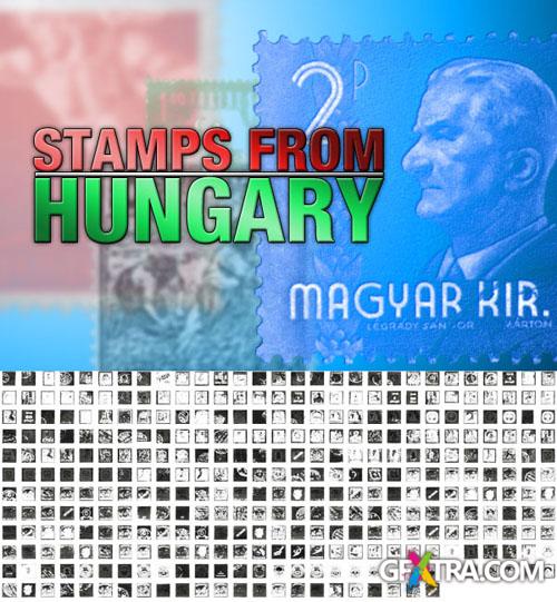 Stamps from Hungary Photoshop Brushes