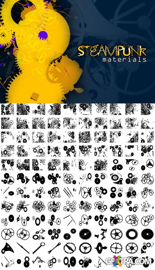 Steampunk Materials Photoshop Brushes