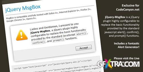 CodeCanyon - jQuery MsgBox v1.3.2