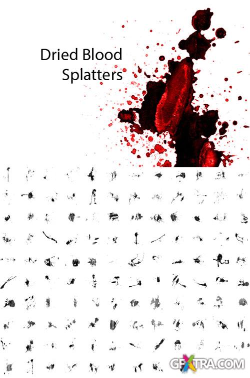 Dried Blood Splatters Photoshop Brushes