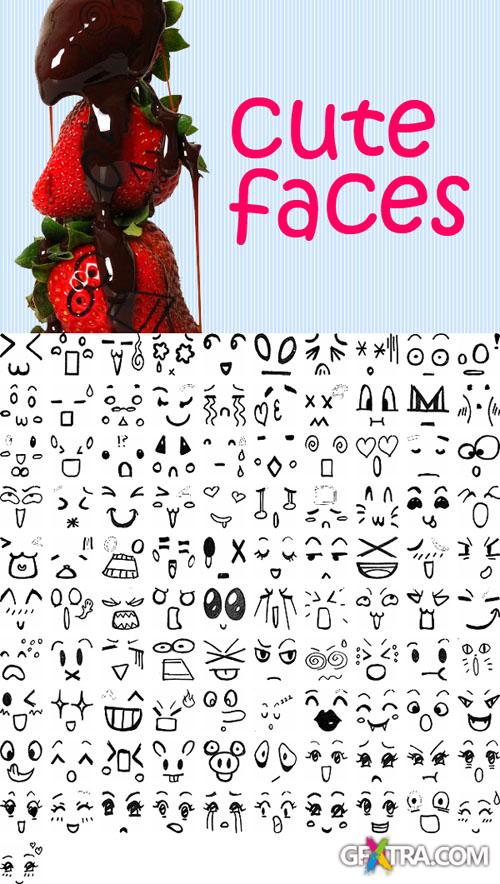 Cute Faces Photoshop Brushes