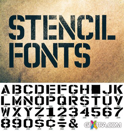 Permanent Marker Stencil Fonts Photoshop Brushes